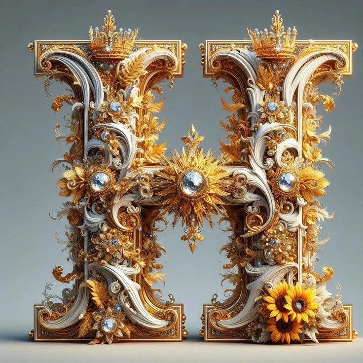 h letter dp with fire 
