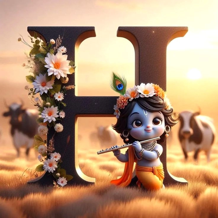h letter dp with heart 