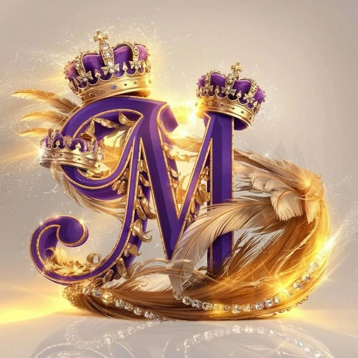 M letter DP with crown
