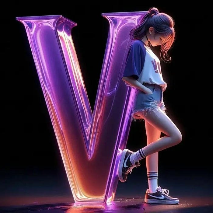 minimal V Letter Images for DP