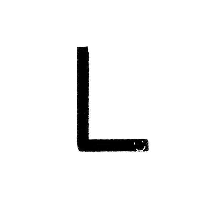 modern l letter picture