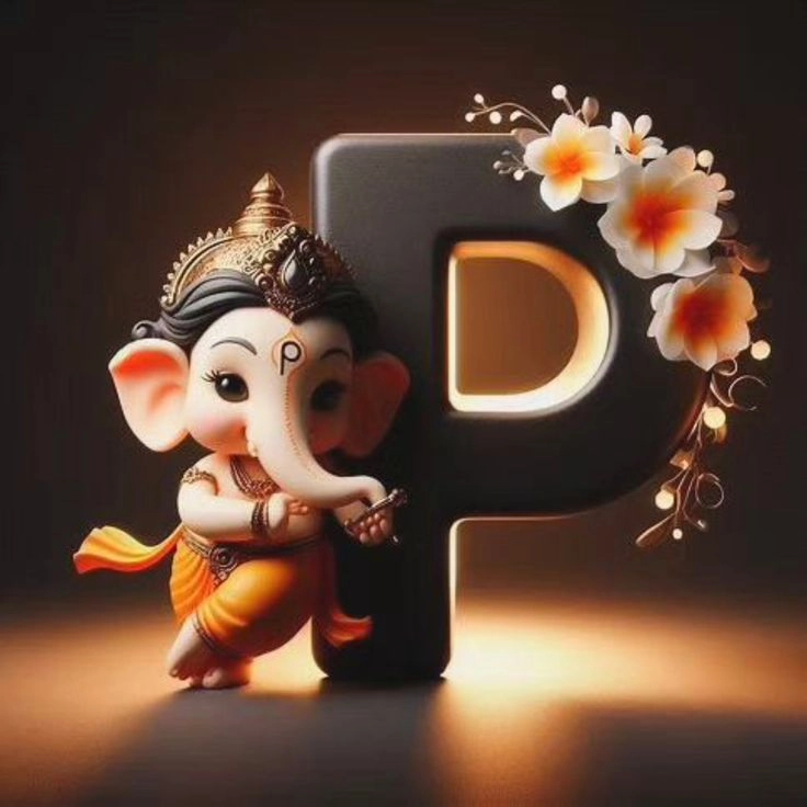 P letter DP with heart