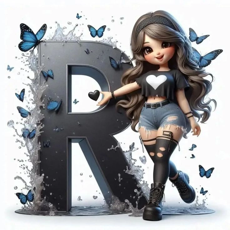 stylish r name dp