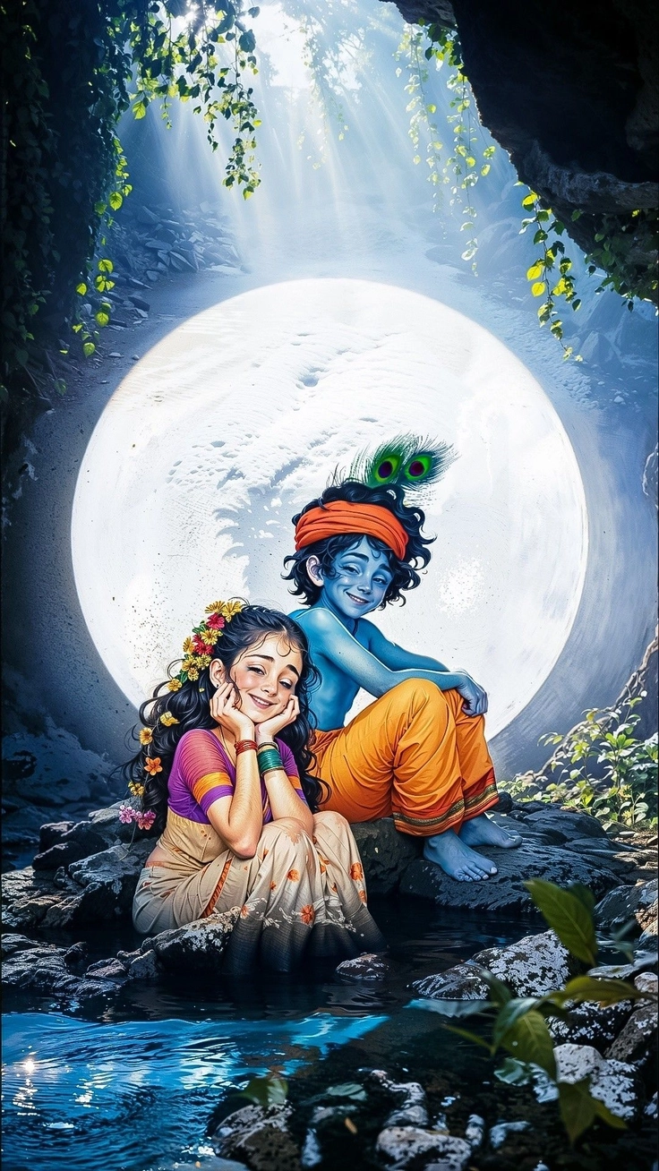 romantic images of radha krishna