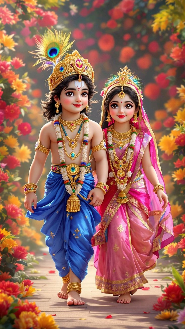 radha krishna love dp