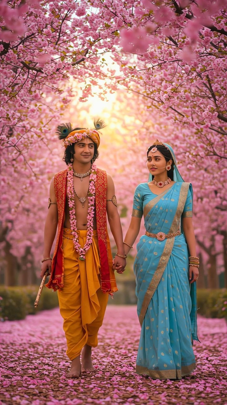 radha krishna cute dp