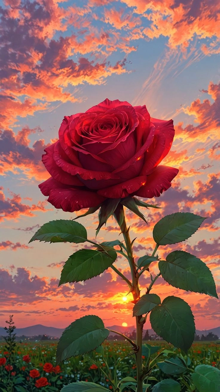 single rose flower whatsapp dp