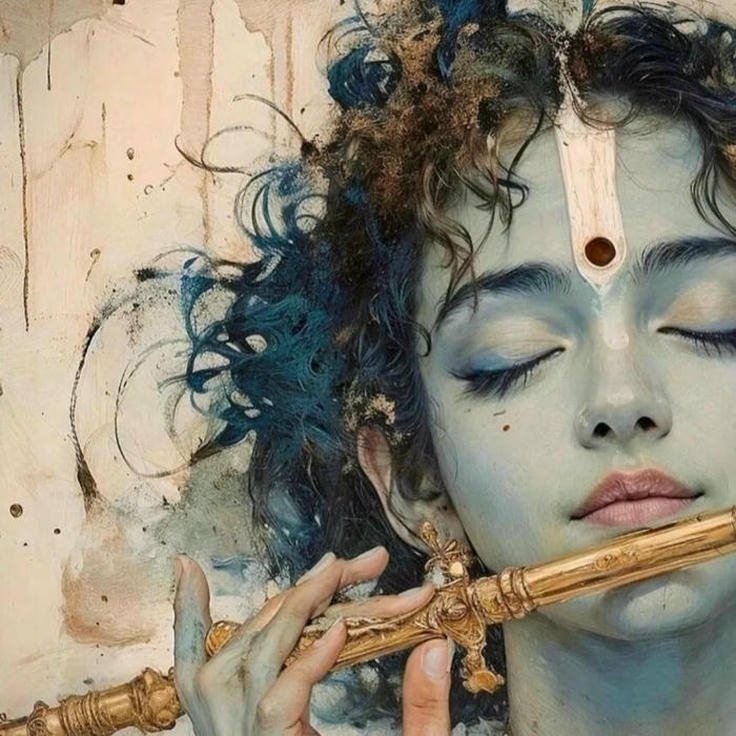 spiritual Cute Krishna DP