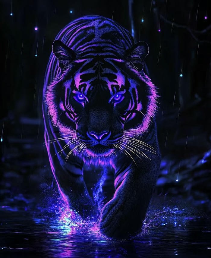tiger black background dp