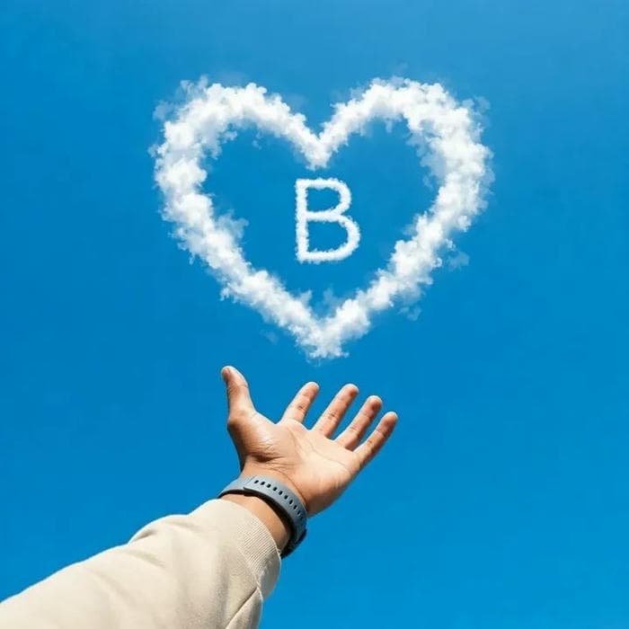 trendy b letter profile photo