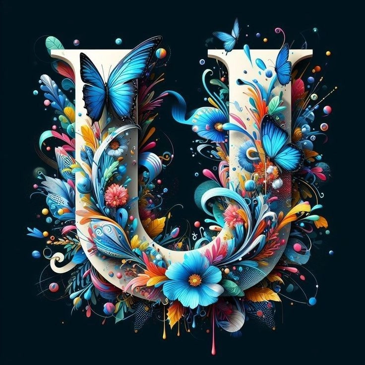 romantic u letter dp 