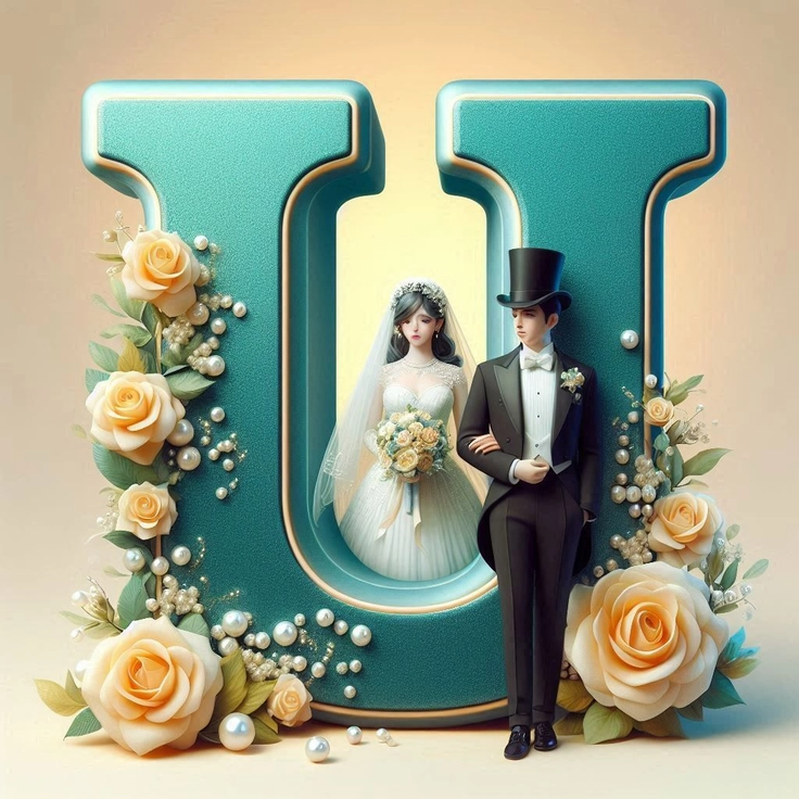 u letter dp for girls 