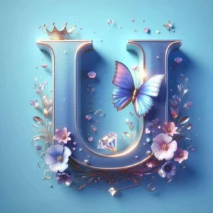 stylish u letter dp