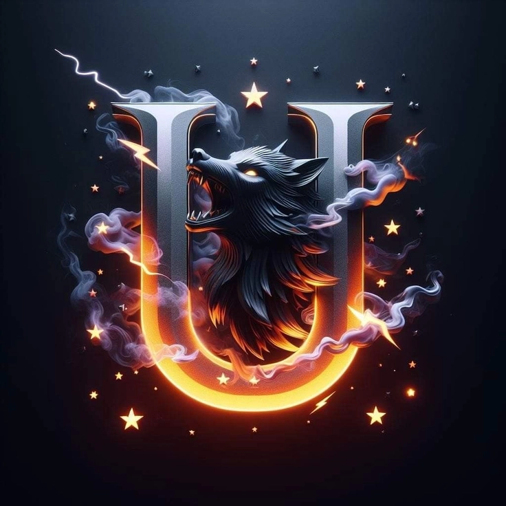 u letter with heart dp 
