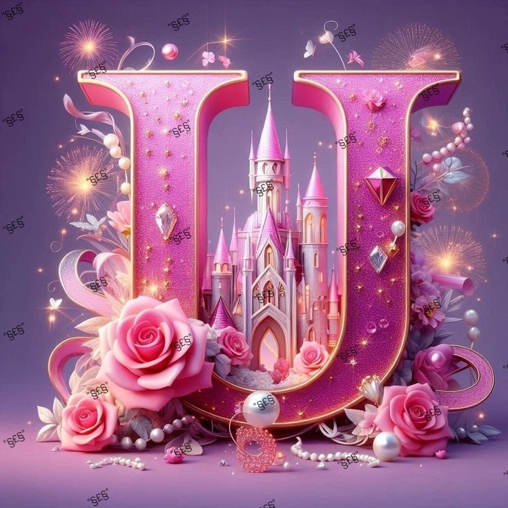 neon u letter dp 