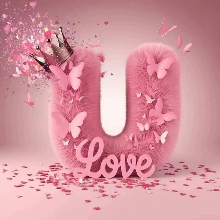 u letter with crown dp 