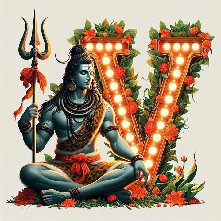 stylish v letter dp