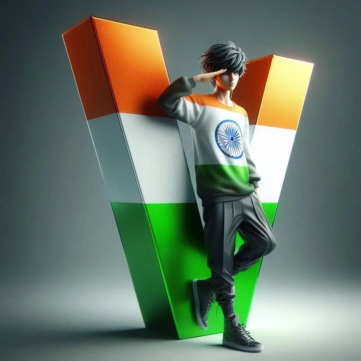 lovable dp with letter v