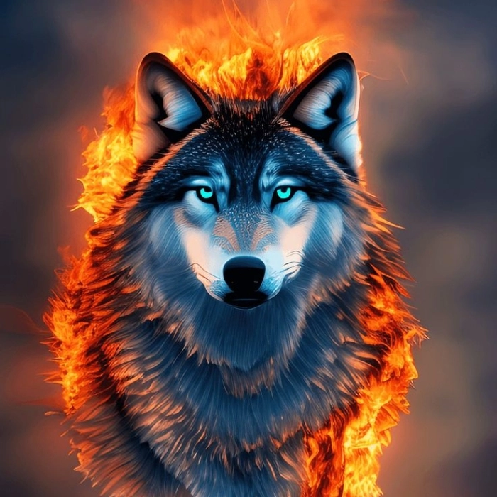 back and white dp wolf 