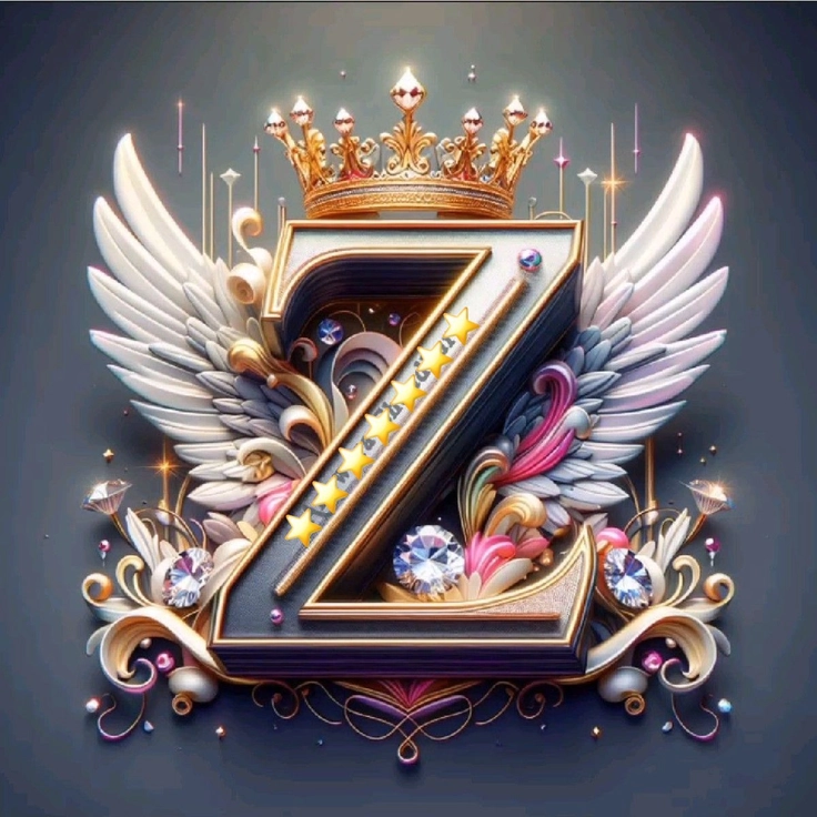 z letter black dp 
