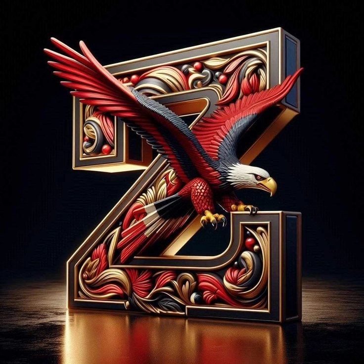 z letter floral dp 