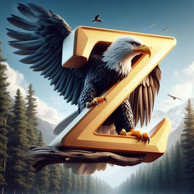 z letter dp with background 