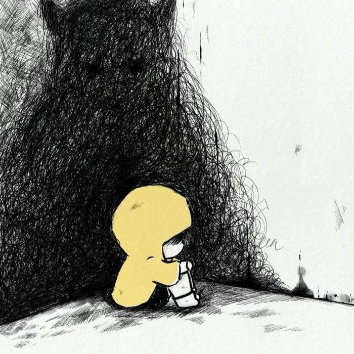 Alone sticker dp dark mood emotional profile picture