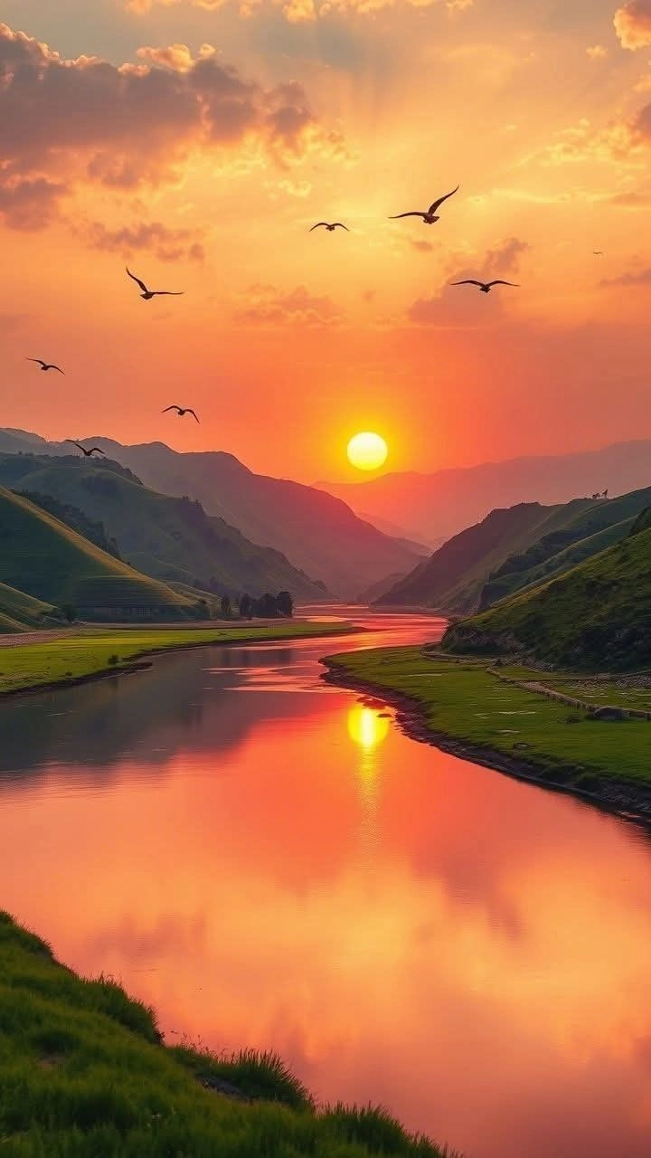 Beautiful Hilltop Sunset Photos
