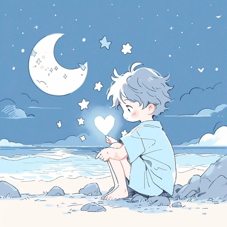 Blue Heart DP for WhatsApp