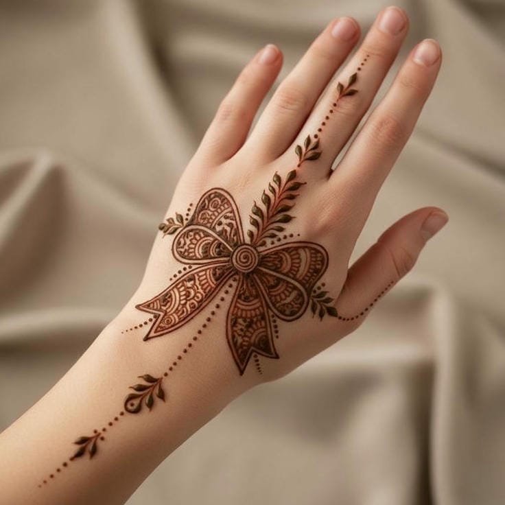 Girls Mehendi Design for simple occasions