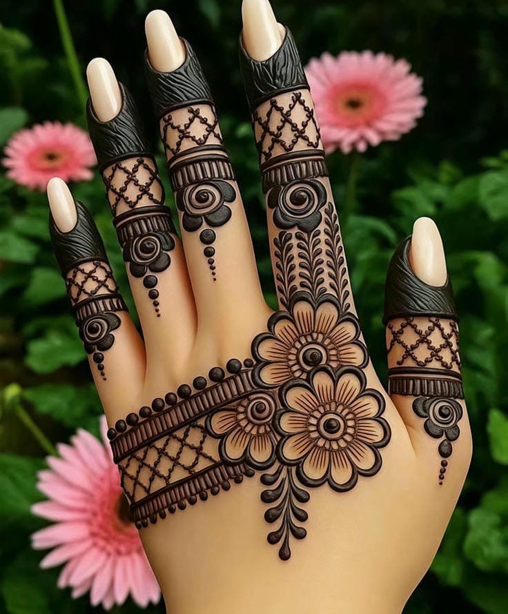 Mehendi Design for Girls front hand art