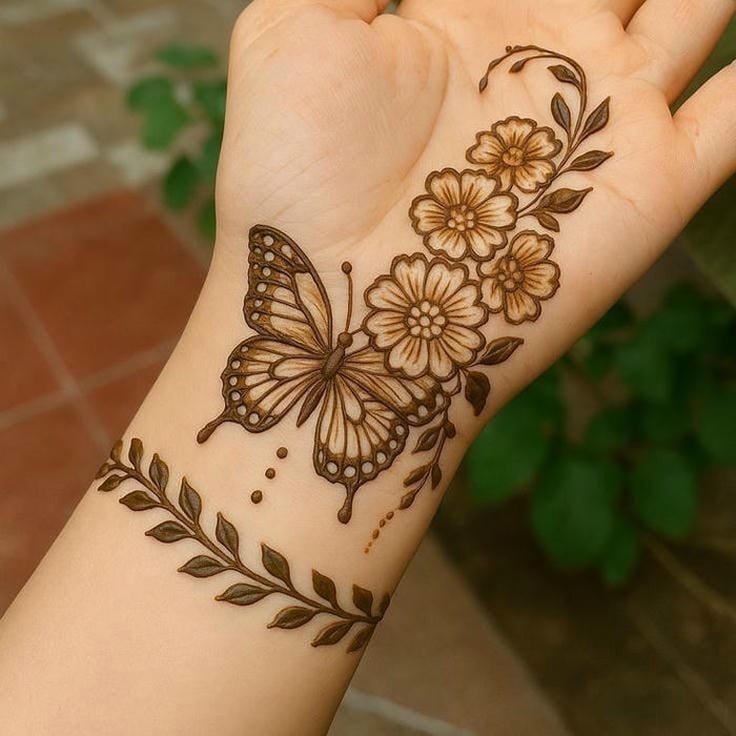Mehendi Design for Girls modern minimal look