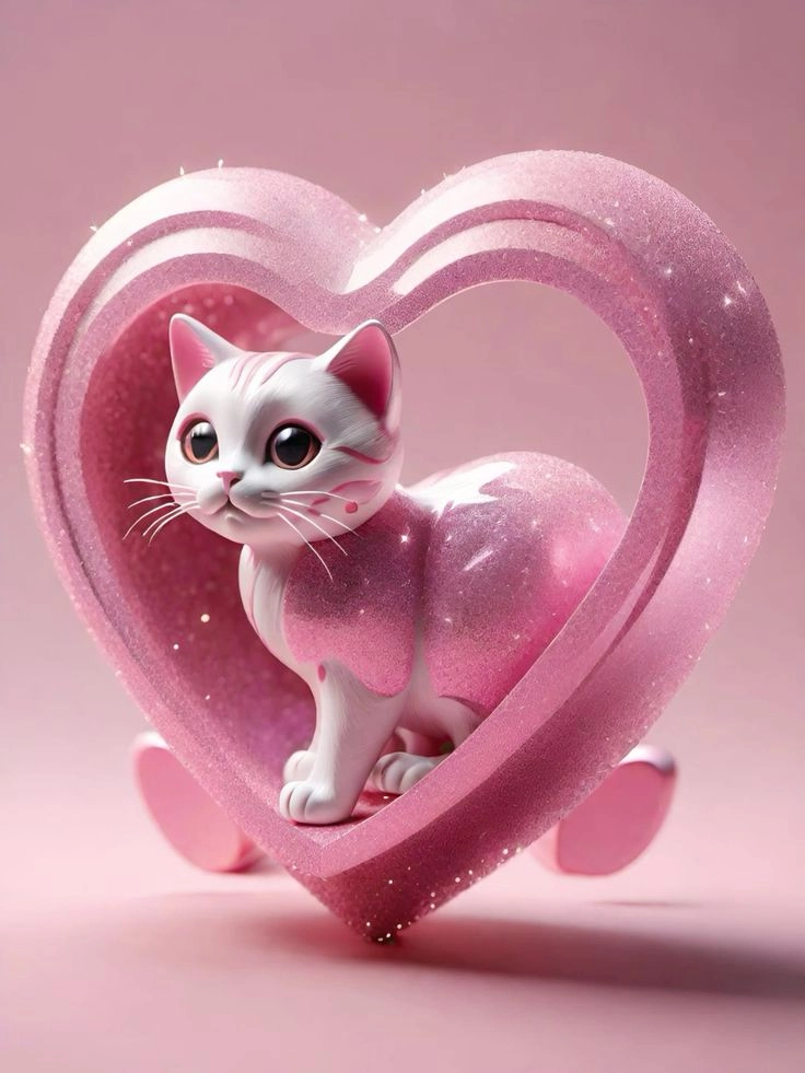 Pink Glitter Heart DP