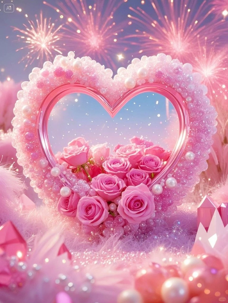 Pink Heart WhatsApp DP