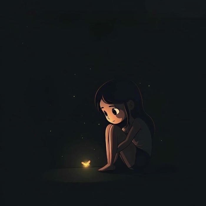 Sticker alone dp calm solitude profile picture