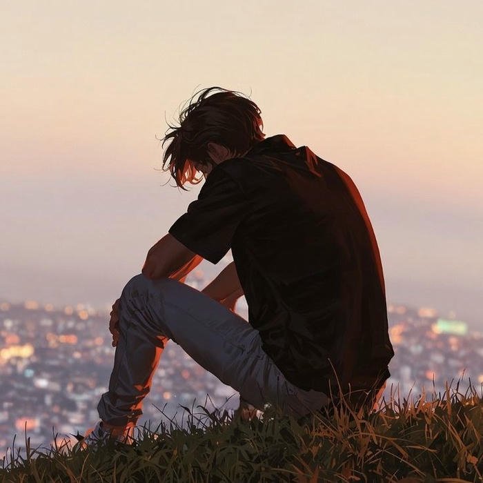 Sticker alone dp emotional solitude profile image