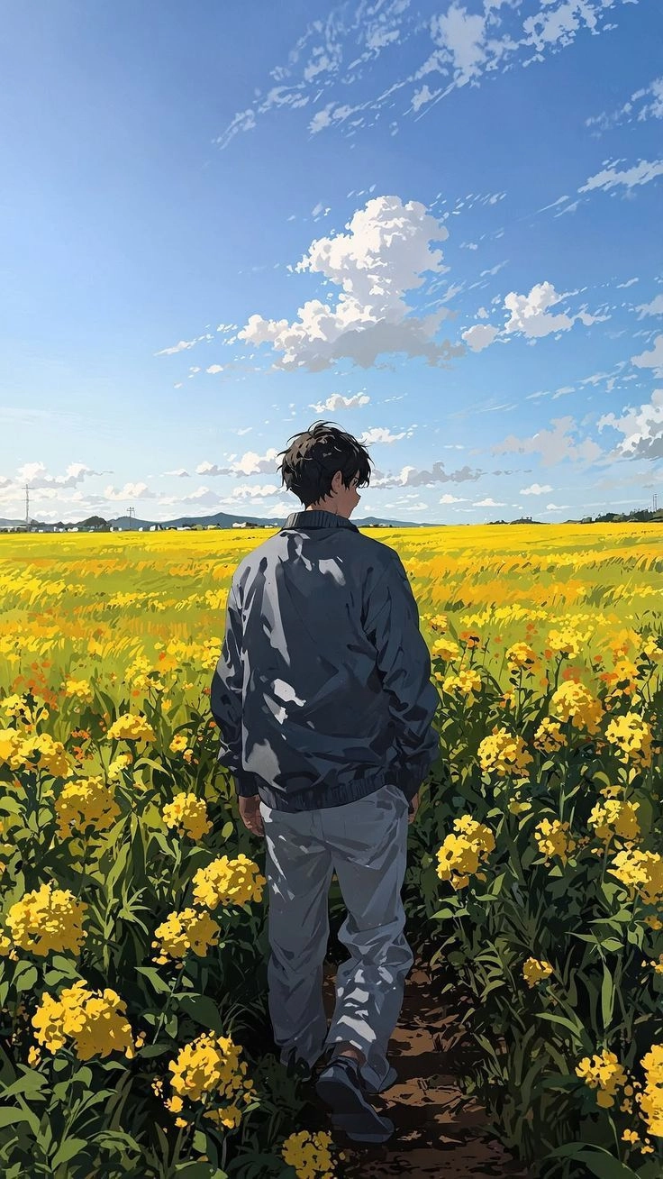 Cartoon alone boy dp