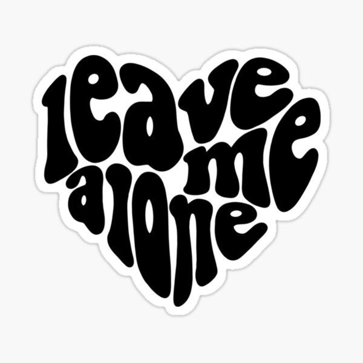 artistic alone sticker dp
