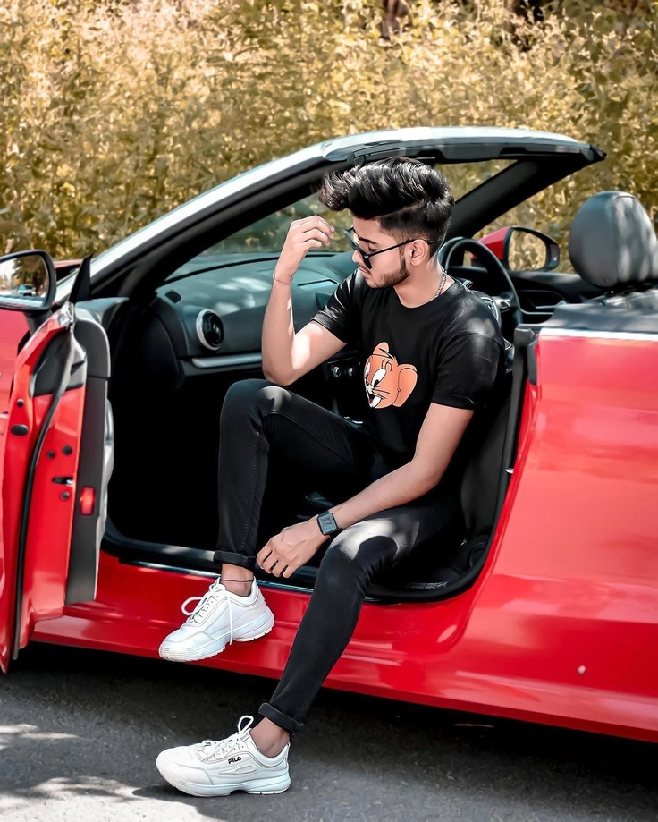 car single boy dp