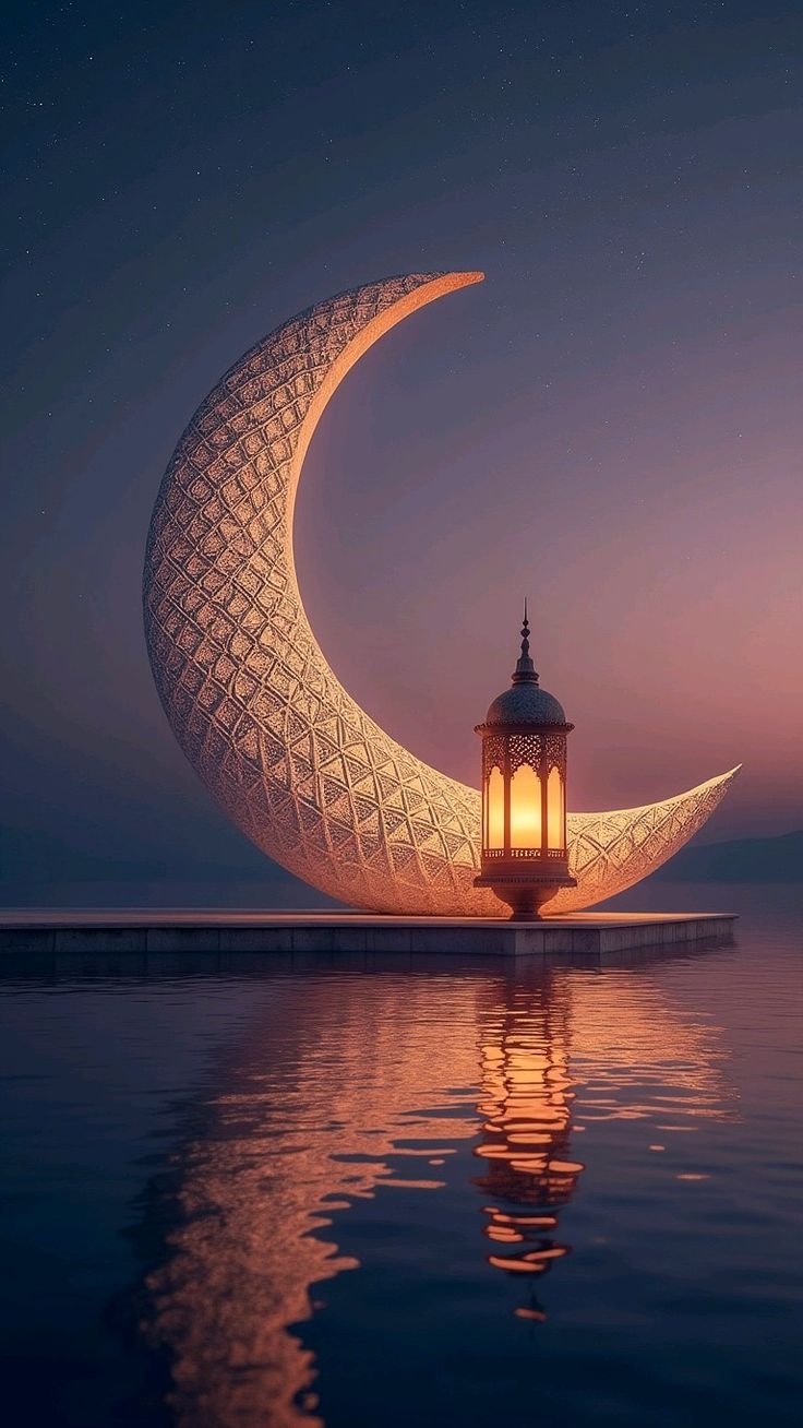 crescent moon ramzan mubarak dp