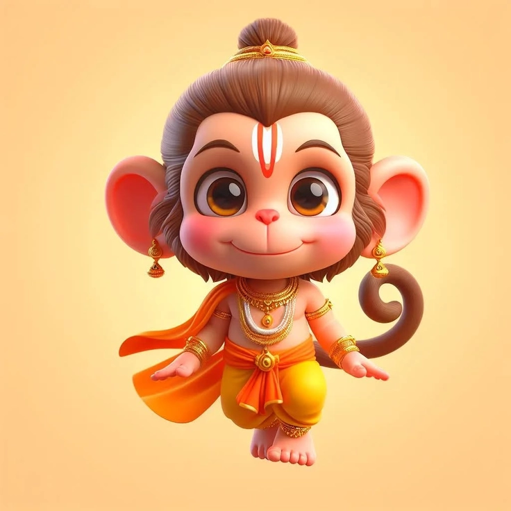 cute images of hanuman ji