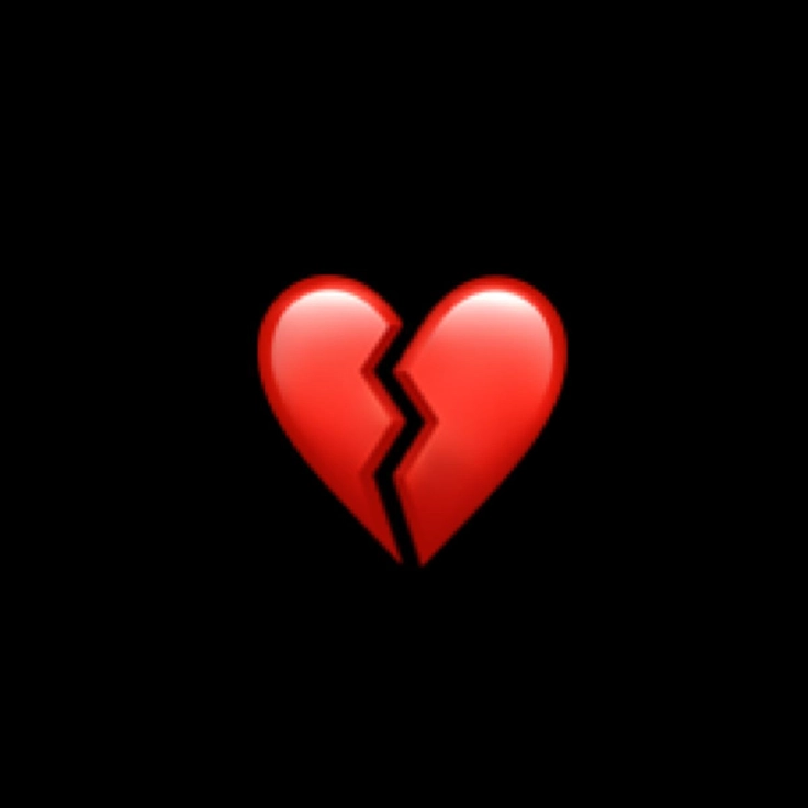empty heart alone sticker dp