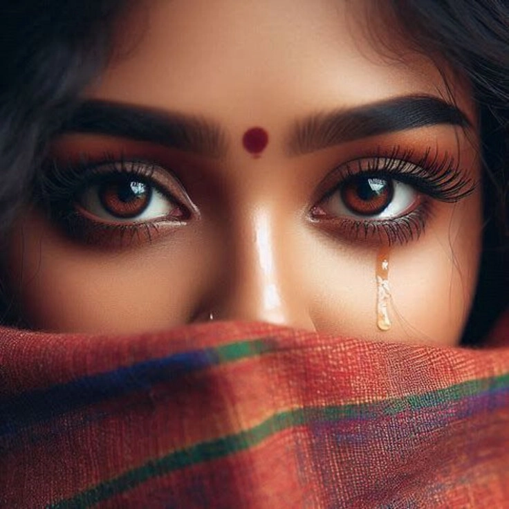 crying girl eyes dp