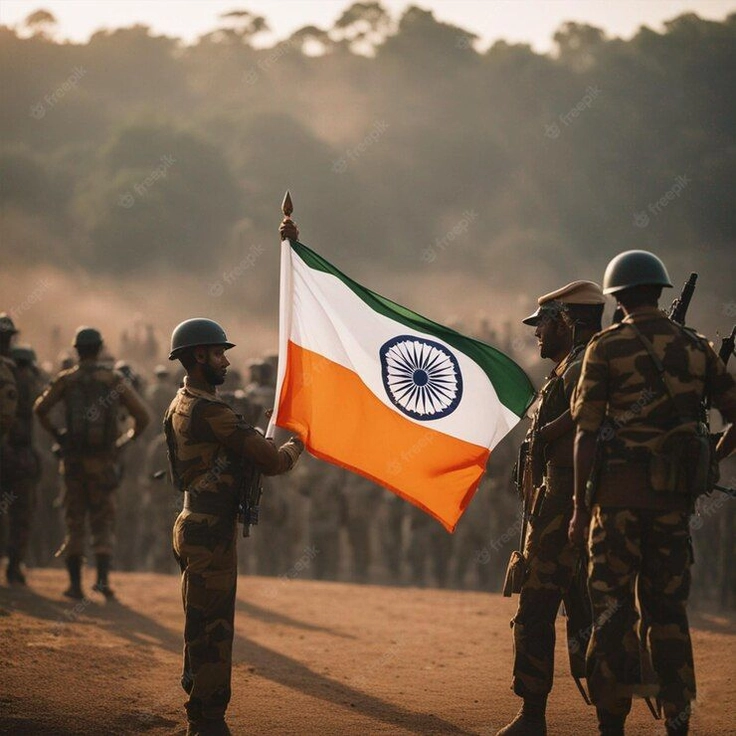 indian army with gun dp