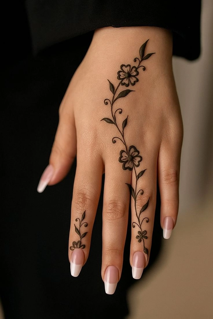 easy moden mehendi designs for girls