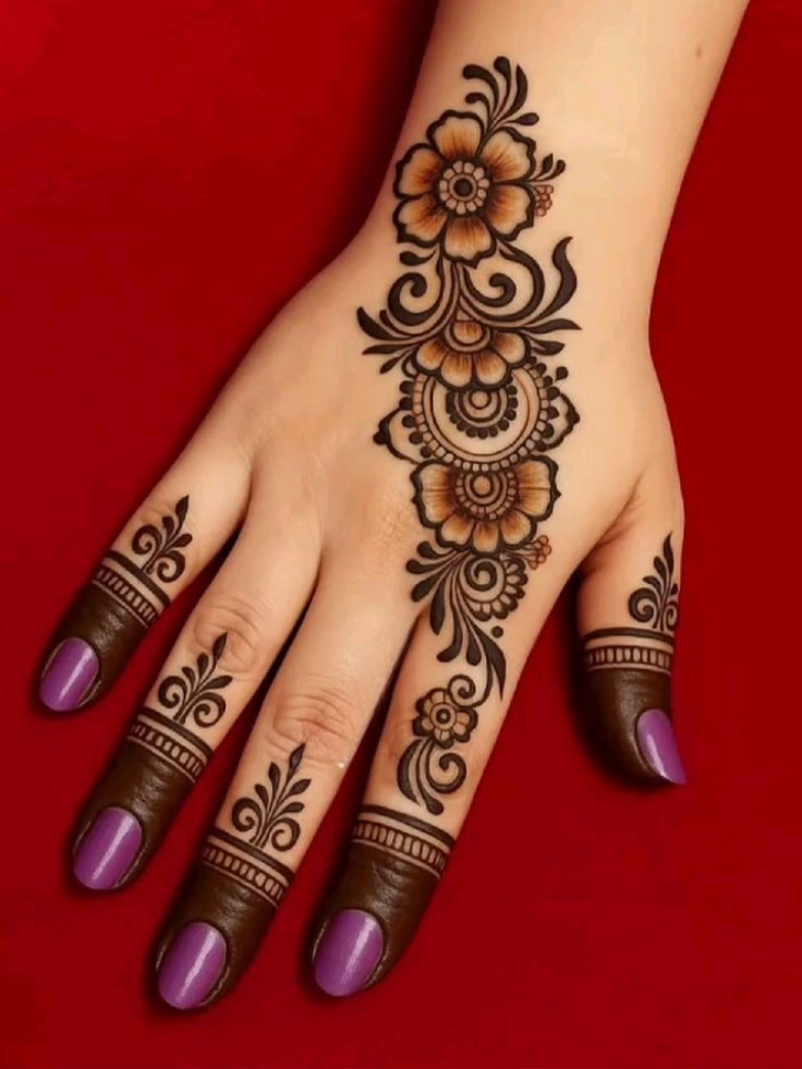 trendy mehendi design for girls