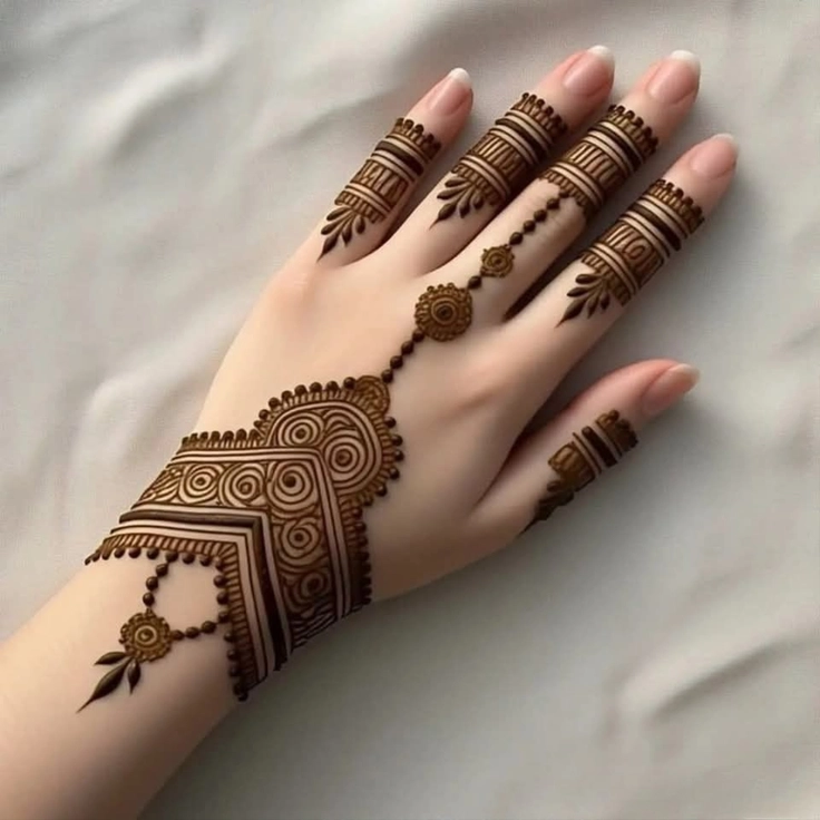 cute hand mehendi design for girls