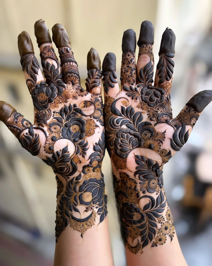 full hand mehendi design for girls