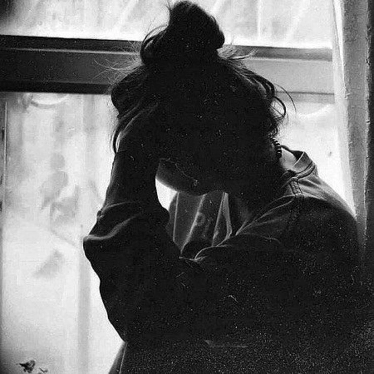Mood off girls pic for WhatsApp dp black and white