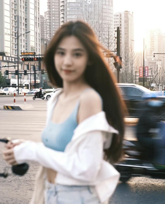 moody blur girl photo